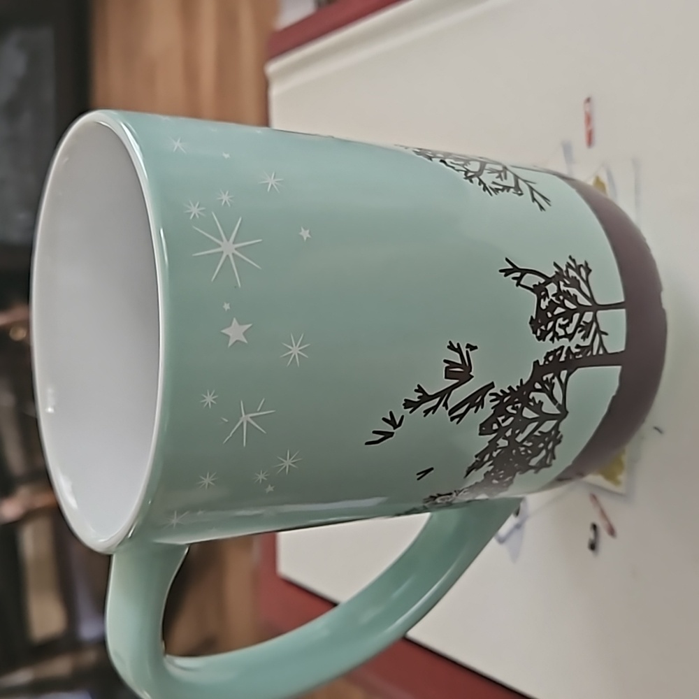 David’s Tea Large Turquoise Trees Mug